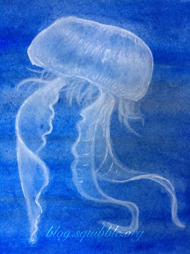 Watercolour Cyanotype Effect Test